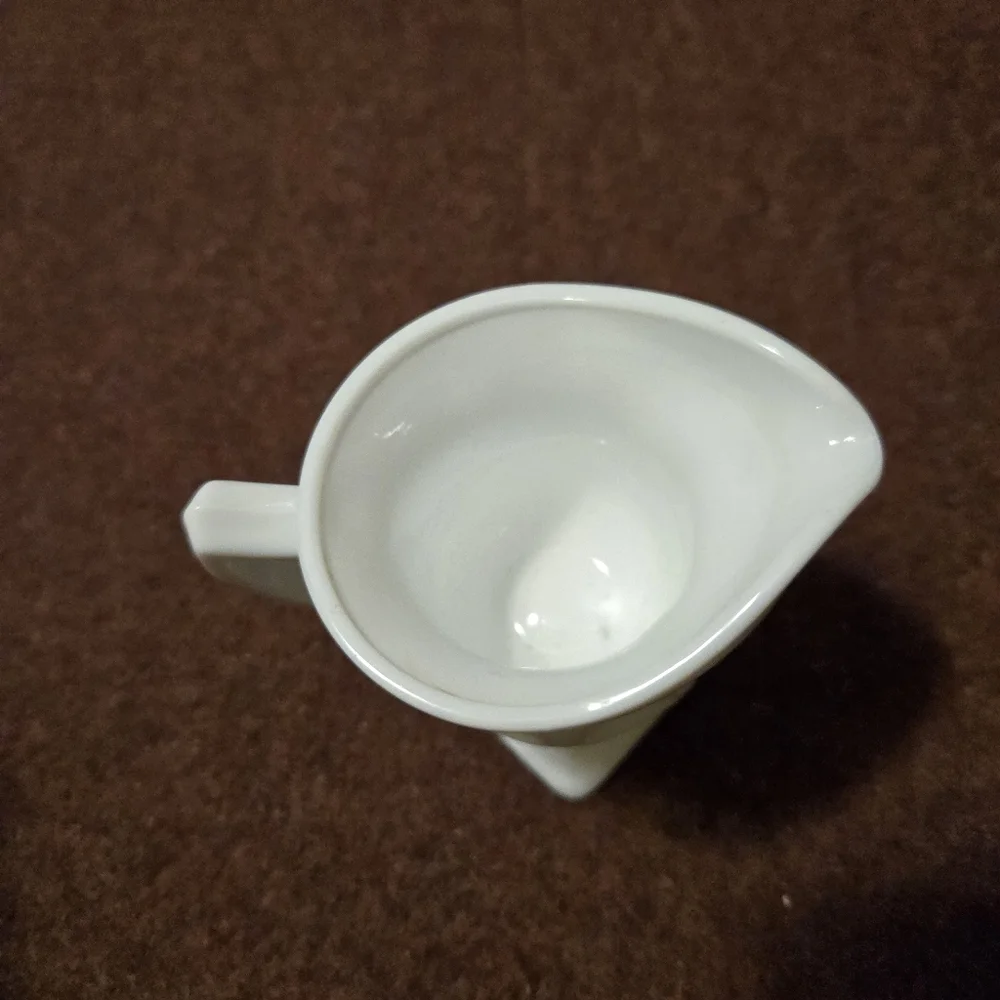 Vintage McKee Plymouth Thumbprint Milk Glass Pedestal Creamer Exc Cond